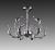 Потолочная люстра Lightstar Cigno Collo Ch 751024 страна Италия Потолочная люстра Lightstar Cigno Collo Ch 751024