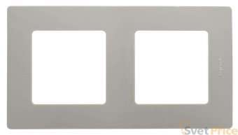 Рамка 2-постовая Legrand Etika светлая галька 672522