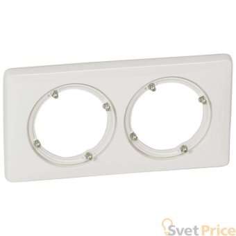 Рамка 2-постовая Legrand Celiane белая 069072