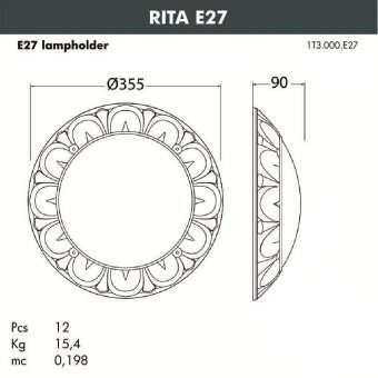 Уличный светильник Fumagalli Rita 1T3.000.000.AYE27