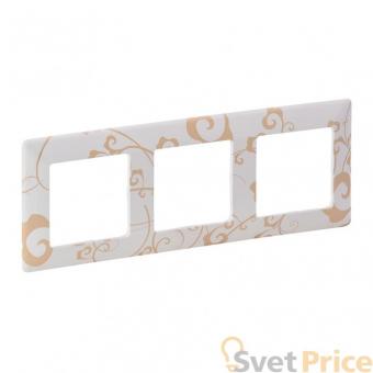 Рамка 3-постовая Legrand Valena Life Ампир белый 754103