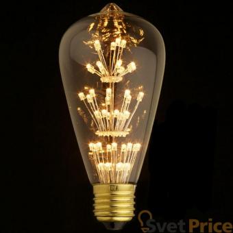 Лампа светодиодная E27 3W колба прозрачная ST64-47LED