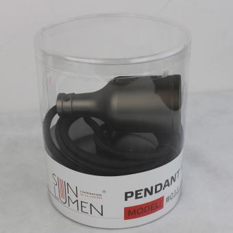 Ретро патрон с подвесом E27 Черный Sun Lumen 056-632