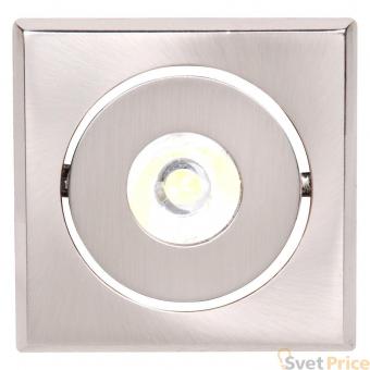 Встраиваемый светодиодный светильник Horoz Elena-1 1W 6400K матовый хром 016-010-0001 (HL670L)