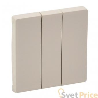 Лицевая панель Legrand Valena Life выключателя трехклавишного слоновая кость 755031