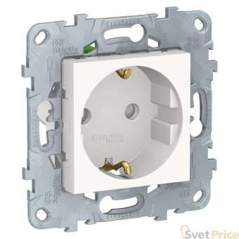 Розетка с заземлением, со шторками Schneider Electric Unica New NU505718