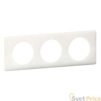 Рамка 3-постовая Legrand Celiane белый глянец 066633