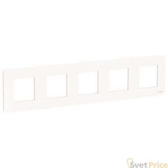 Рамка 5-постовая Schneider Electric Unica New NU201018