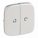 Лицевая панель Legrand Valena Allure выключателя двухклавишного с подсветкой жемчуг 755229