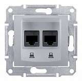 Розетка компьютерная 2хRJ45 Schneider Electric Sedna UTP SDN4400160