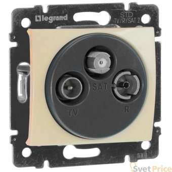 Розетка TV-FM-SAT Legrand Valena Звезда слоновая кость 774335