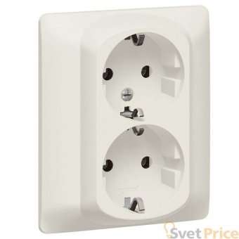 Розетка 2х2К+3 Legrand Galea Life 16A 250V с/з винтовой зажим перламутр 771530
