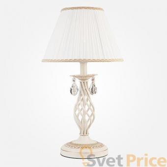 Настольная лампа Eurosvet Amelia 10054/1 белый с золотом/прозрачный хрусталь Strotskis