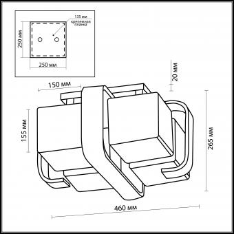 Потолочная люстра Odeon Light Via 2199/4C