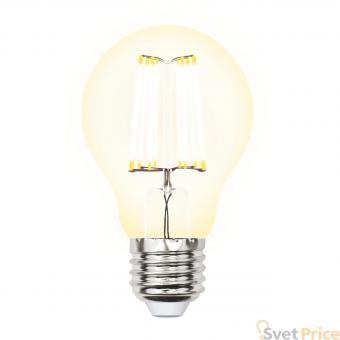 Лампа светодиодная филаментная E27 10W 3000K груша прозрачная LED-A60-10W/WW/E27/CL PLS02WH