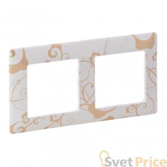 Рамка 2-постовая Legrand Valena Life Ампир белый 754102