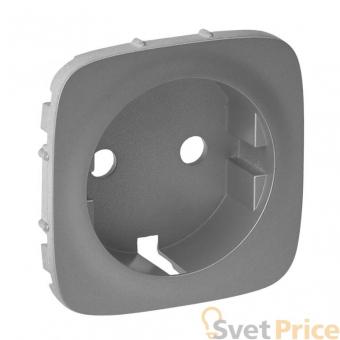 Лицевая панель Legrand Valena Allure розетки с/з алюминий 755207