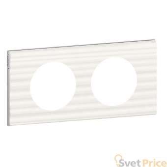 Рамка 2-постовая Legrand Celiane Corian белый рельеф 069012