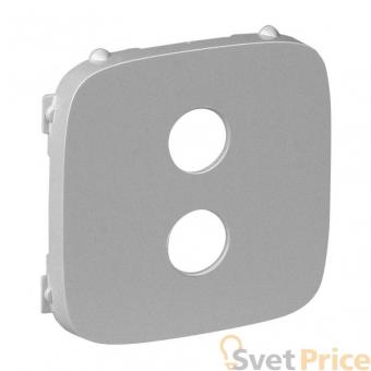 Лицевая панель Legrand Valena Allure аудиорозетки банан алюминий 755287