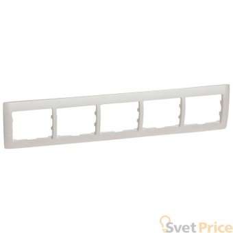 Рамка 5-постовая Legrand Galea Life перламутр 771505