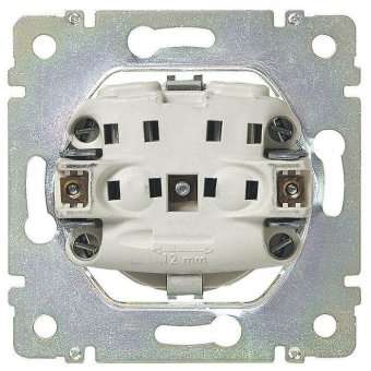 Розетка 2К+3 Legrand Valena 16A 250V с/з со шторками безвинтовой зажим слоновая кость 774122
