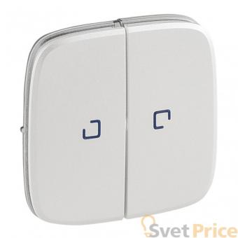 Лицевая панель Legrand Valena Allure выключателя двухклавишного с подсветкой жемчуг 755229