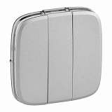 Лицевая панель Legrand Valena Allure выключателя трехклавишного алюминий 755037