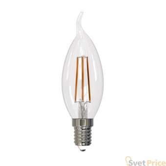 Лампа светодиодная филаментная (UL-00005170) Uniel E14 11W 3000K прозрачная LED-CW35-11W/3000K/E14/CL PLS02WH