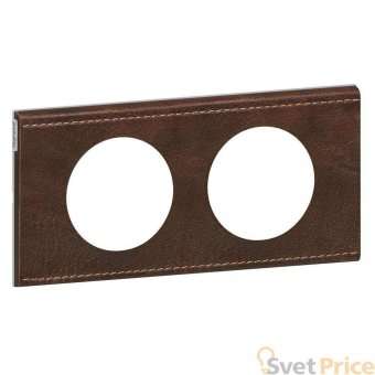 Рамка 2-постовая Legrand Celiane кожа текстура 069402