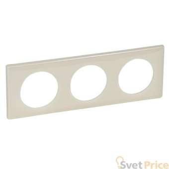 Рамка 3-постовая Legrand Celiane слоновая кость 066623