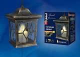 Подвесной светильник на солнечных батареях (10227) Uniel USL-S-180/PT220 Bronze lantern