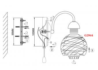 Бра Odeon Light Balina 2944/1W