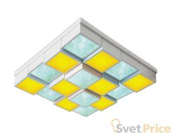 Потолочный светодиодный светильник Ambrella light Orbital Crystal Sand FS1550 WH/SD 192W D715*715