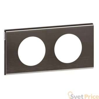 Рамка 2-постовая Legrand Celiane Corian чёрный никель 069032