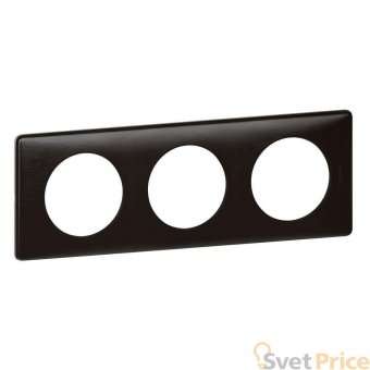 Рамка 3-постовая Legrand Celiane карбон 068983