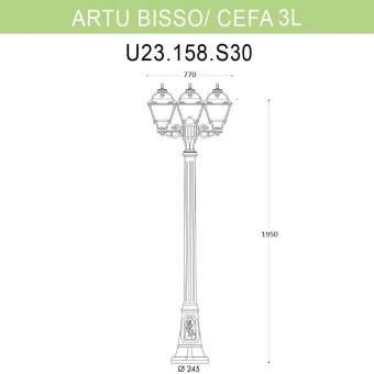 Уличный фонарь Fumagalli Artu Bisso/Cefa 3L U23.158.S30.BYF1R