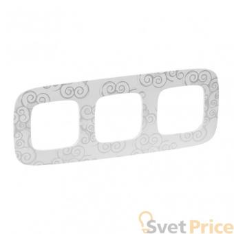 Рамка 3-постовая Legrand Valena Allure Нарцисс хром 754343