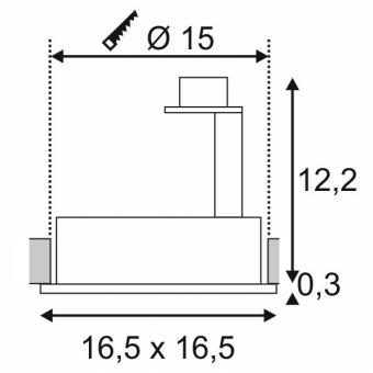 Встраиваемый светильник SLV New Tria 1 ES111 113830