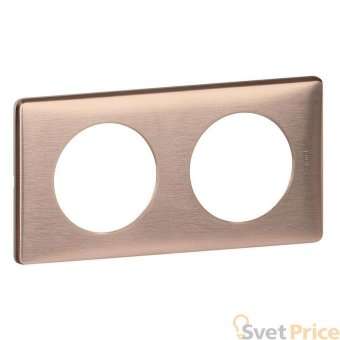 Рамка 2-постовая Legrand Celiane медь 068992