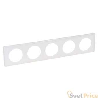 Рамка 5-постовая Legrand Celiane белый глянец 066630