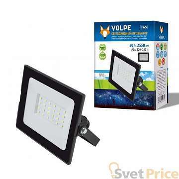 Прожектор светодиодный (UL-00003984) Volpe ULF-Q513 30W/DW IP65 220-240В Black