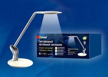 Настольная лампа (UL-00002342) Uniel TLD-547 White/LED/400Lm/3300-6000K/Dimmer