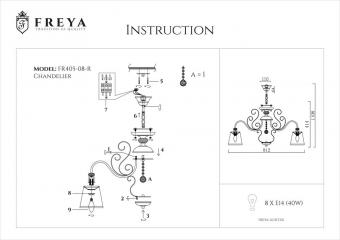 Подвесная люстра Freya Driana FR405-08-R