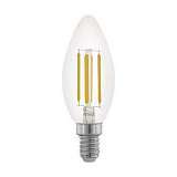 Лампа светодиодная филаментная диммируемая Eglo E14 3,5W 2700К прозрачная 11704