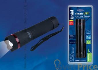 Ручной светодиодный фонарь Uniel (UL-00000791) от батареек 181х46 60 лм S-LD046-C Black
