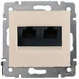 Розетка компьютерная 2хRJ45 Legrand Valena 6 кат FTP на винтах слоновая кость 774133