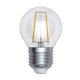 Лампа светодиодная филаментная диммируемая (UL-00005194) Uniel E27 9W 4000K прозрачная LED-G45-9W/4000K/E27/CL/DIM GLA01TR