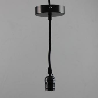 Ретро патрон с подвесом E27 Черный Sun Lumen 056-724