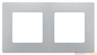 Рамка 2-постовая Legrand Etika алюминий 672552