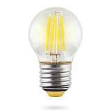 Лампа светодиодная филаментная Voltega E27 6W 4000К прозрачная VG10-G1E27cold6W-F 7024